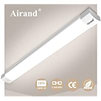 Airand Luz húmeda Led 60CM 18W 1800LM Lámparas de taller enlazables IP66 Tubos LED impermeables Luz de baño Sótano…